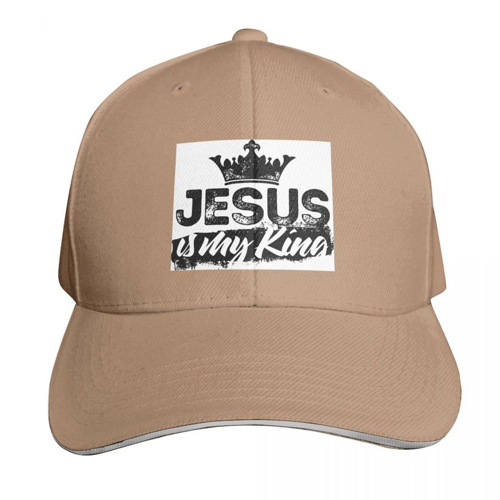 Jesus Is My King Christian Faith Catholic Cap Fashion Casual Baseball Caps Adjustable Hat Hip Hop Summer Unisex Baseball Hats