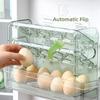 3 Tiers Eggs Holder With One Hand Operations Designs For Fridge Door Storage Clear Plastic Container Holds 30 Eggs