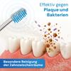 Metallic Electric Ultrasonic Toothbrush Ideal for Sensitive Teeth and Optimal Cleaning Without Up to 12 Days of Use emmi®-dent (Starter Set, White) -