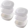 [Made In Japan] Frozen Rice Containers, Set of 2, Dishwasher Safe, Rice Storage Containers, Rice-Ga-U-Rice-Wan, White, A-78097, a Favorite Bran