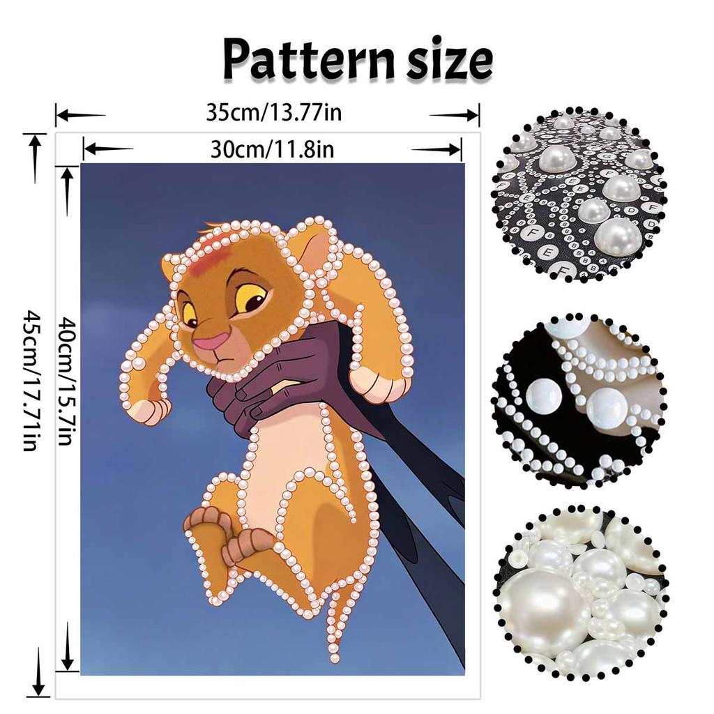Creative Pearl Art Painting Based On Classic Scenes In Disney Pearl Painting The Lion King 5D DIY Pearl Embroidery Mosaic Cross Stitch Kit Home Decor