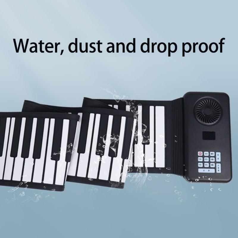 Foldable Electronic Piano 88 Keys Rolls Up Piano Keyboard Portable Soft Silicone Electronic Piano for Kids Beginner