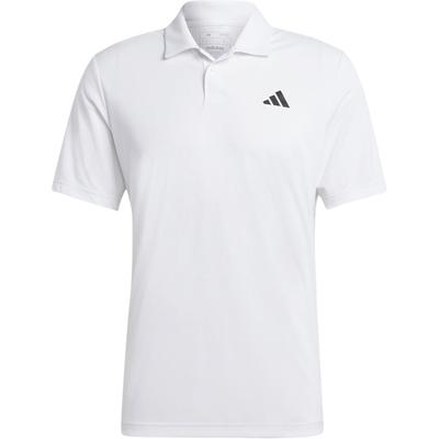 Polohemd für Herren mit Logo-Print, Knopfleiste, geradem Schnitt und kurzen Ärmeln, Weiß HS3277