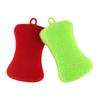 Double Sided Silicone Dishwashing Brush Soft Cleaning Brush Pot Pan Sponge Scrubber  Kitchen