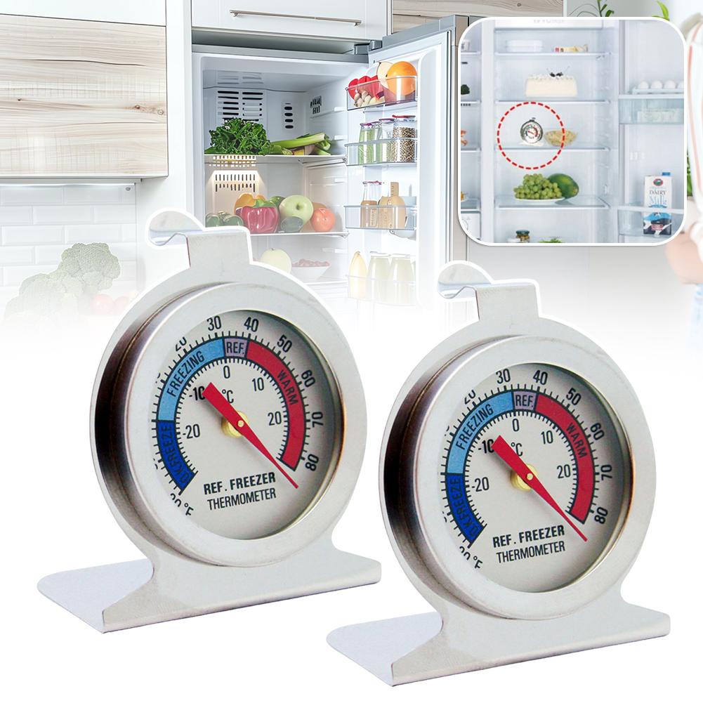 Stainless Steel Refrigerator Thermometer High Accuracy Temperature Meter For Fridges Freezer Cold Storage