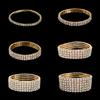 Women's Full Diamond Elastic Bracelet, Fashion Rhinestone Stretch Bangle