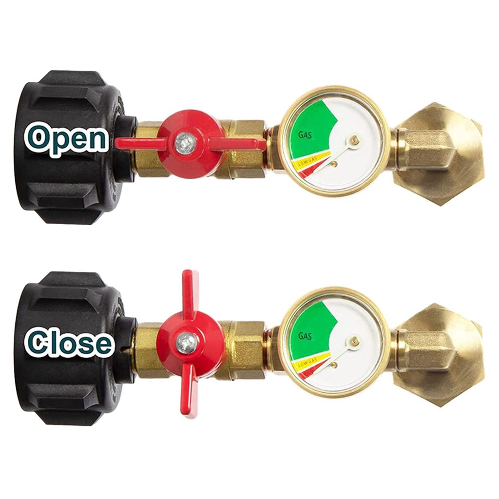 Efficient Propane Bottle Inflator with Pressure Gauge Propane Adapter Durable Adapter Perfect for BBQ and Camping