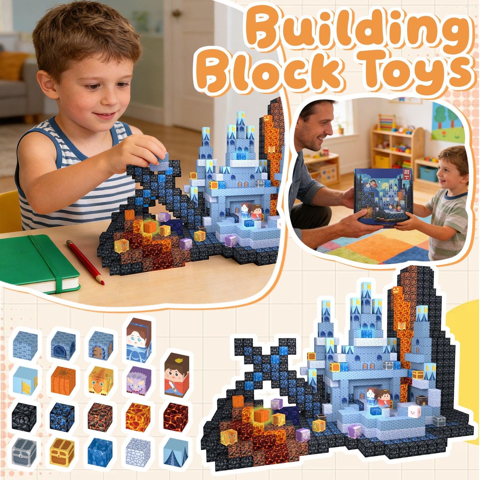 Magnetic Building Block Set, Magnetic , Magnetic Sheets, Children S Diy Toys One Size синий