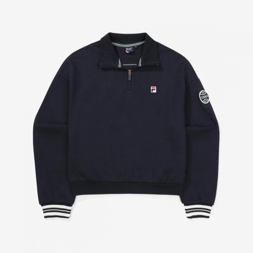 Fila F Box Cotton Blend halF Zip Sweatshirt INKNAVY/100