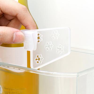 4Pcs/Set White Refrigerator Shelf Dividers Food Grade Classic Portable Snap-on Organizer