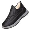 Wool shoes men's winter velvet warm thickened cotton shoes middle-aged and elderly father soft-soled snow boots one foot lazy shoes