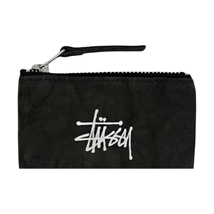 Stussy Classic Logo Canvas Wallet Unisex Wallet Black SUSSG0134256P-1