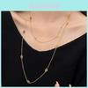 Stylish 120cm Geometric Titanium Steel Necklace For Women Perfect For Layering