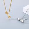 Square Bead Chain Fitness Series Pendants Dumbbell Sports Necklace  Friends Birthday Gift