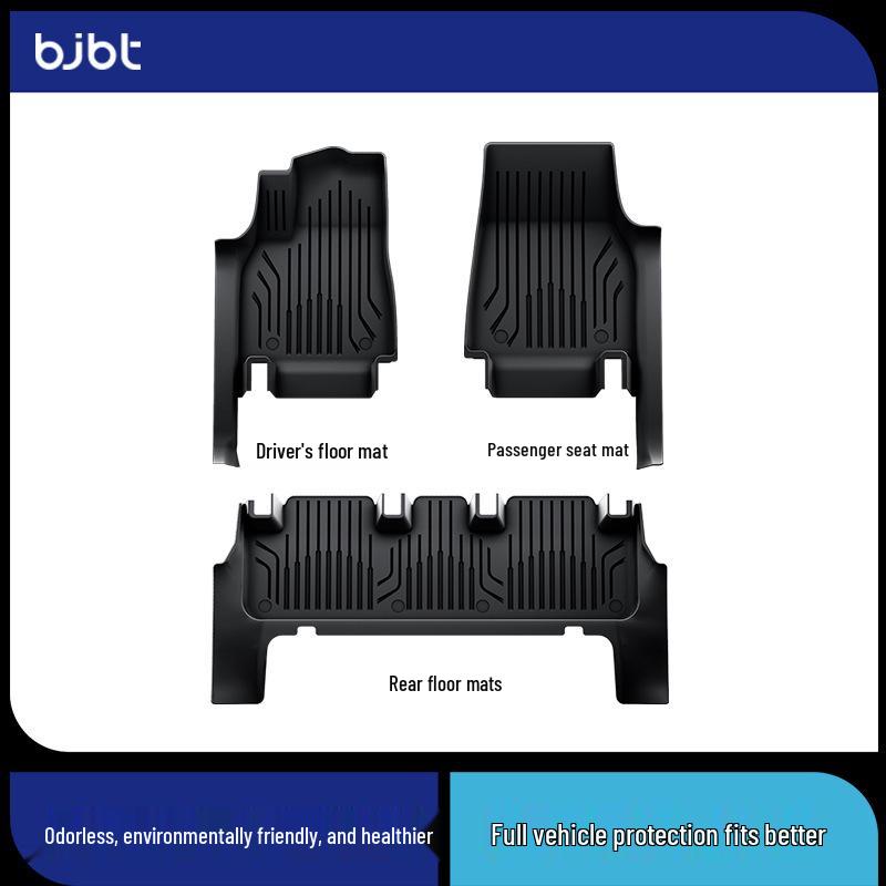 BJBT Full Coverage Non-Slip Floor Mats for Tesla Model Y 2023, TPE Injection Molded