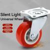 4Pcs Universal Caster Wheel Heavy Duty Swivel Caster Capacity Wear Resistant PVC Industrial Castor Wheel Furniture Wheels Caster