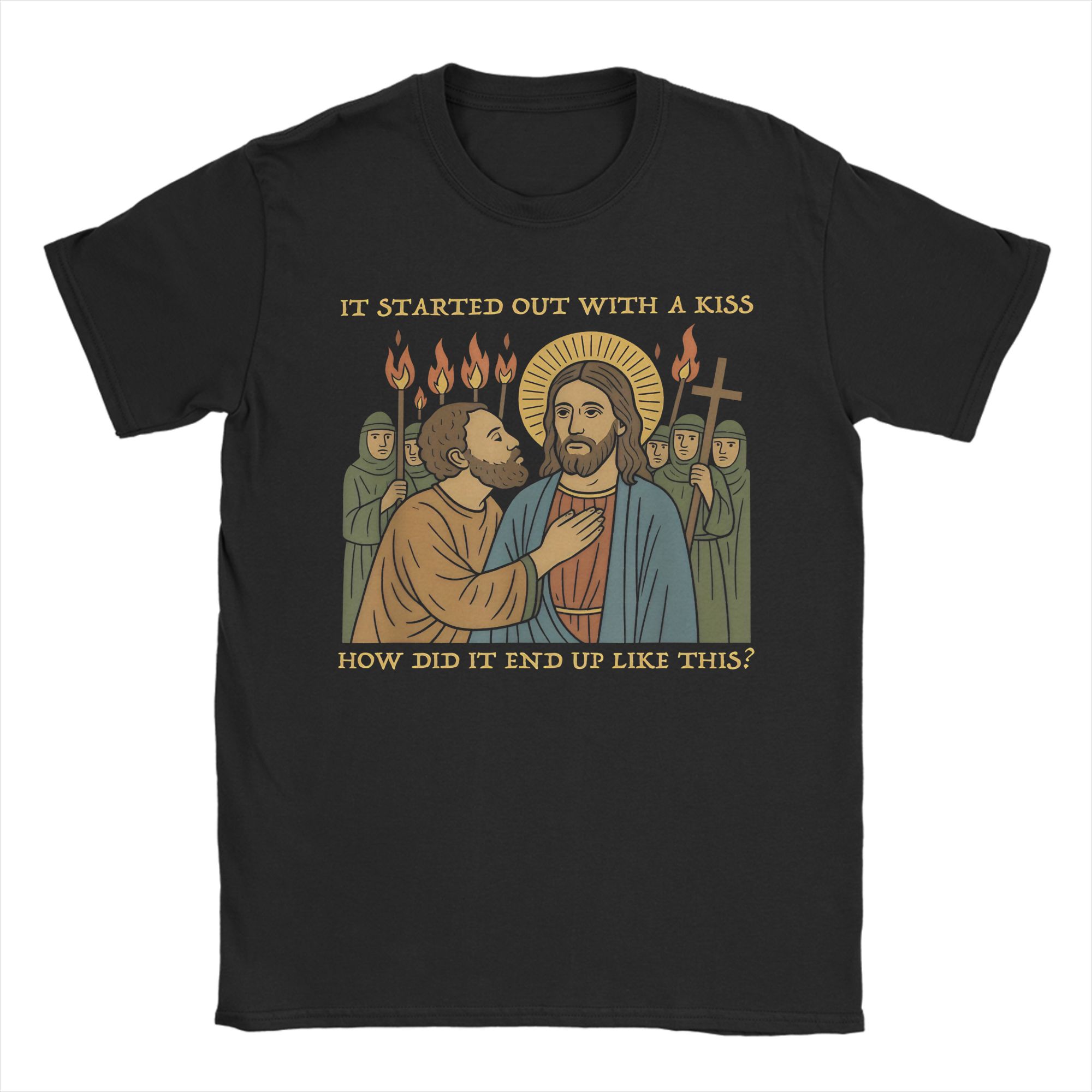 I Never Said That Jesus meme Tshirts Unisexs 100Cotton Tops Streetwear Jesus Meme Crewneck Short Sleeve S
