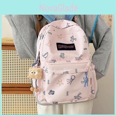 Wal-Tierprint Rucksack für Mädchen und Jungen mit großem Fassungsvermögen und atmungsaktivem Nylonmaterial für Schule und Reisen