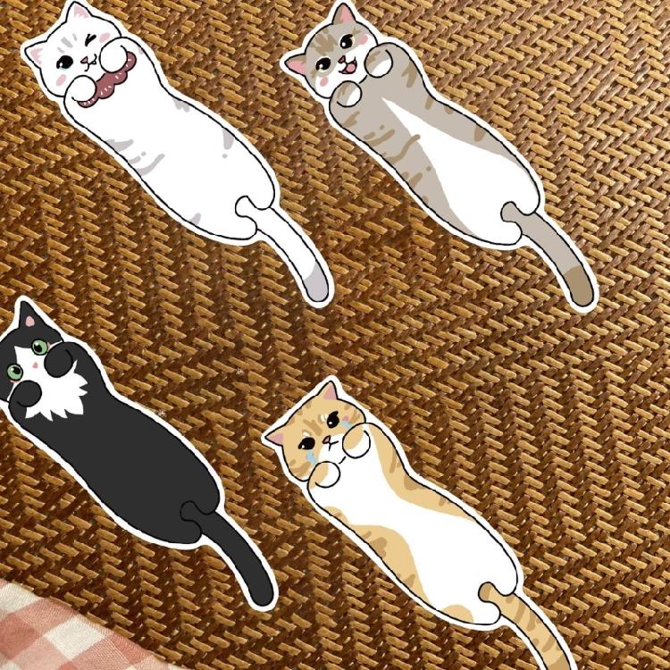 30Pcs Kitten Shape Bookmarks Paper Bookmarks Book Page Marker Portable Reading Aid for Book Lover Teacher Student