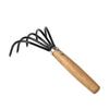 Multipurpose Five-Tine Rake for Soil Loosening, Beachcombing, Agriculture, Grass, Leaves, and Seafood Digging
