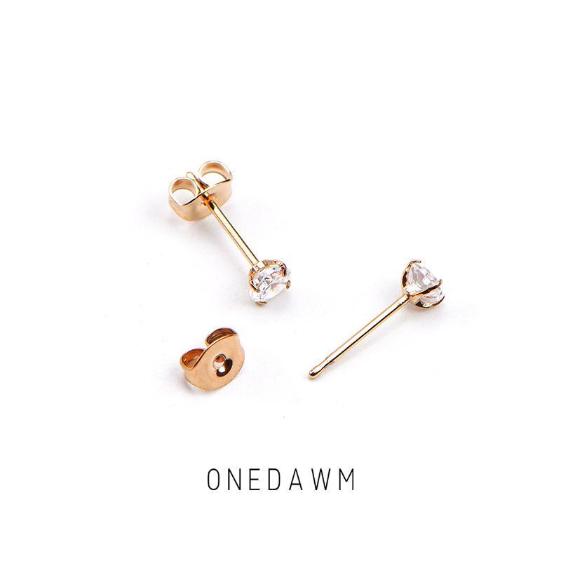 

Медицинские циркониевые серьги-пусеты F136, застежка-бабочка, титановый сплав Gold 3mm drill + thick 0.8 * Total Length 11mm