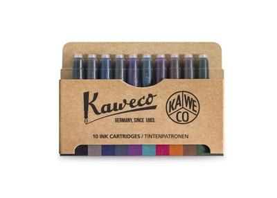 Kaweco Fountain Pen Ink 10 with Short Standard Cartridges for Fountain Pens Fountain Pen Ink Cartridge Set Ink Set Cartridges, 10-Pack, Colors,