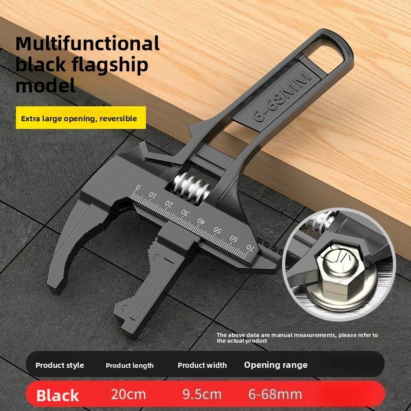 Large Opening Adjustable Wrench Heavy Duty Spanner Multifunctional Tool For Bathroom Faucet Repair Plumbing Hand Tools