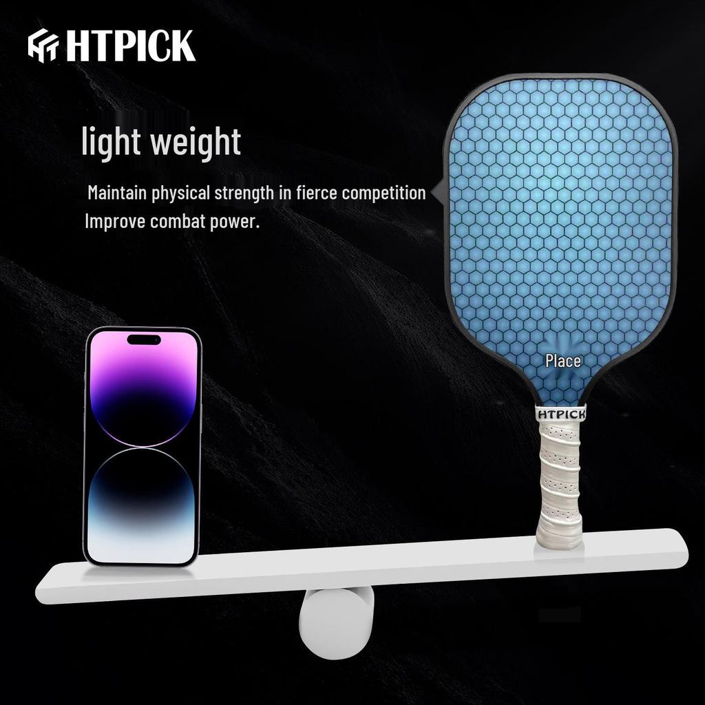 HTPICK Ensemble de raquettes de pickleball en fibre de carbone T300 pour adultes et enfants - Niveau compétition Pro.