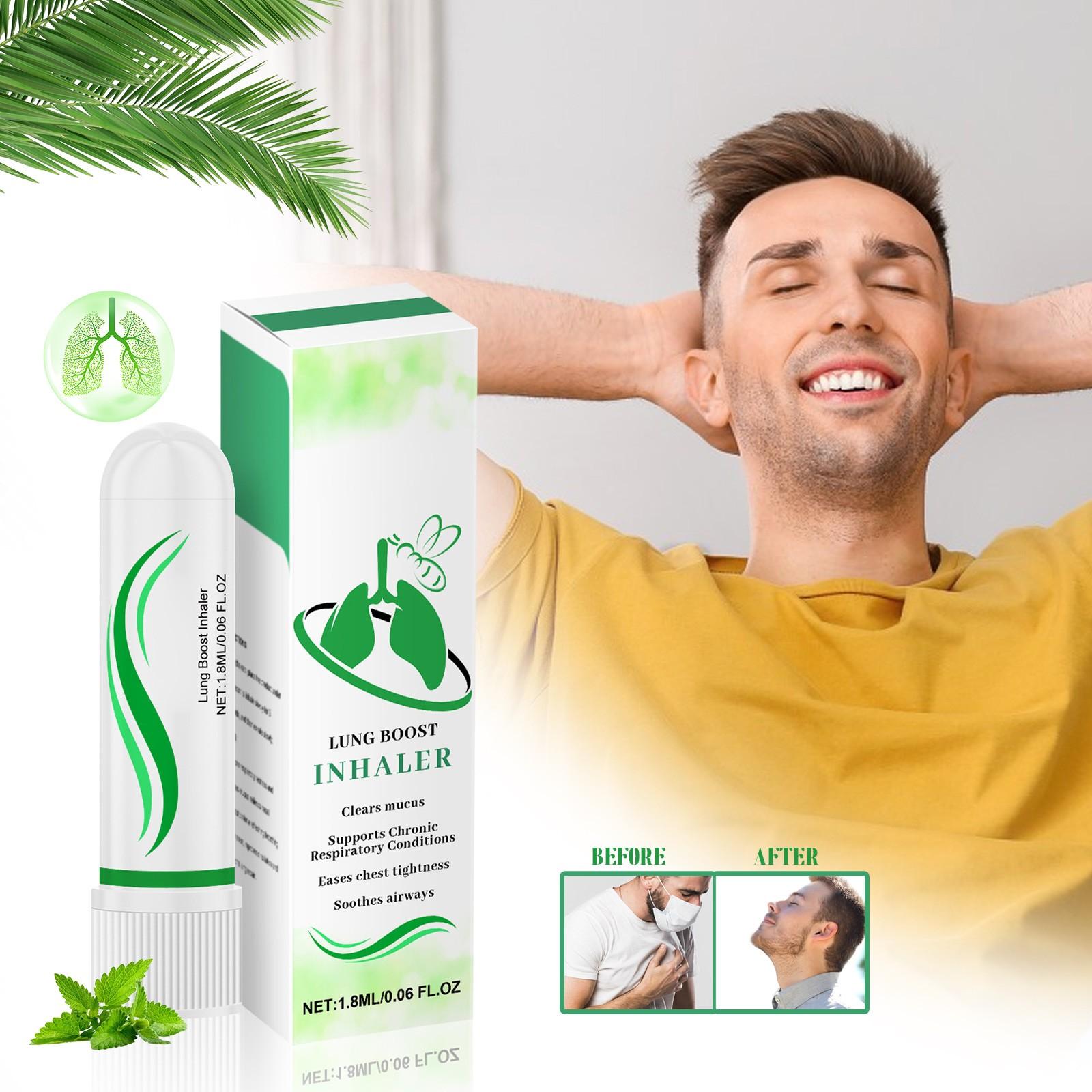 

Травяные назальные ингаляторы от заложенности носа и давления в пазухах облегчают дыхание с помощью назальных отсасывающих палочек, 1,8 мл One Size белый