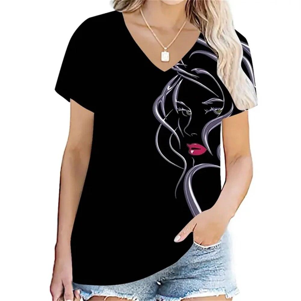 Забавная универсальная повседневная винтажная сексуальная модная женская футболка — фото 18