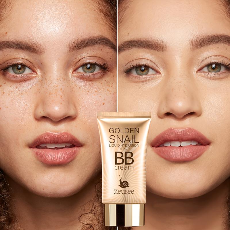 Golden Snail BB Cream Moisturizing Foundation Primer Full Coverage Concealer Matte Finish Pore-Hiding & Blemish Covering BB Cream Foundation
