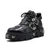 Men and Women Vintage Rock Couple Shoes New Dark Punk Leather Retro Boots Metal Niche Design Unisex Single Platform Shoes
