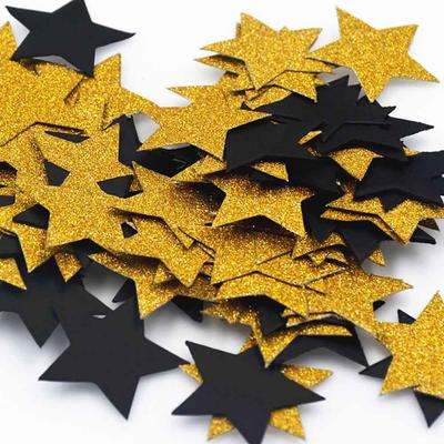 100Pcs/Pack Glitter Star Confetti With 3CM Paper Hand Sprinkle Sequin For Wedding Christmas New Year Party Graduation Table Scatter DIY Decor