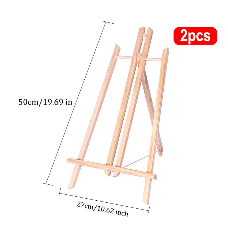2pcs Tabletop Easel Stand,Mini Adjustable Wood Easel For Canvas,Painting,Artists,Classroom,Wedding,Party,Craft Show,Home Decor