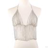 Harness Chest Jewelry Rhinestone Gold Shiny Tassel Bra Chains