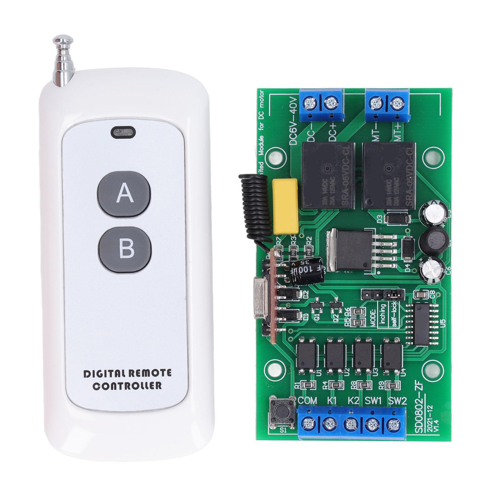 

Remote Control Module Motor CW CCW Rotation Controller Relay DC 6V40V for Door Pump