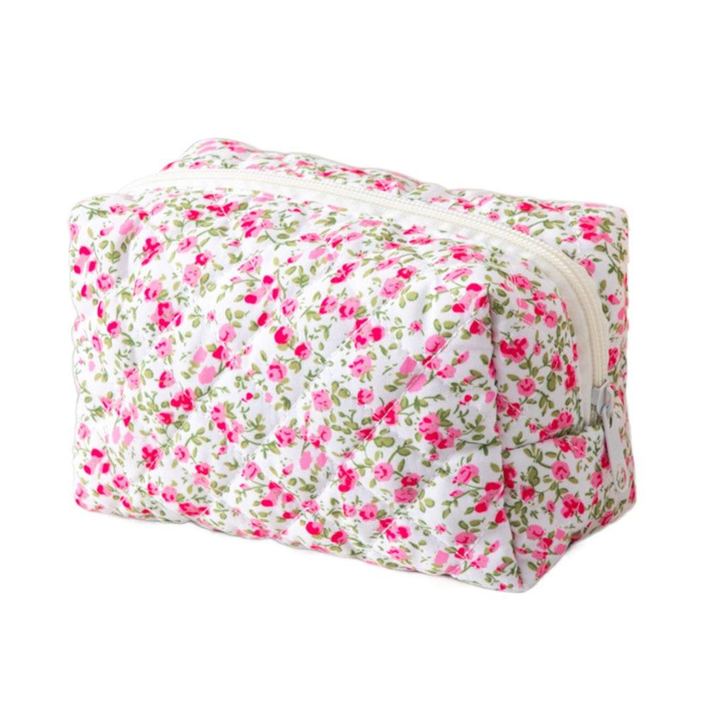 

Soft Touch Floral Print Makeup Bag Multi-functional Large Capacity Cosmetic Bag Portable Makeup Pouch Women