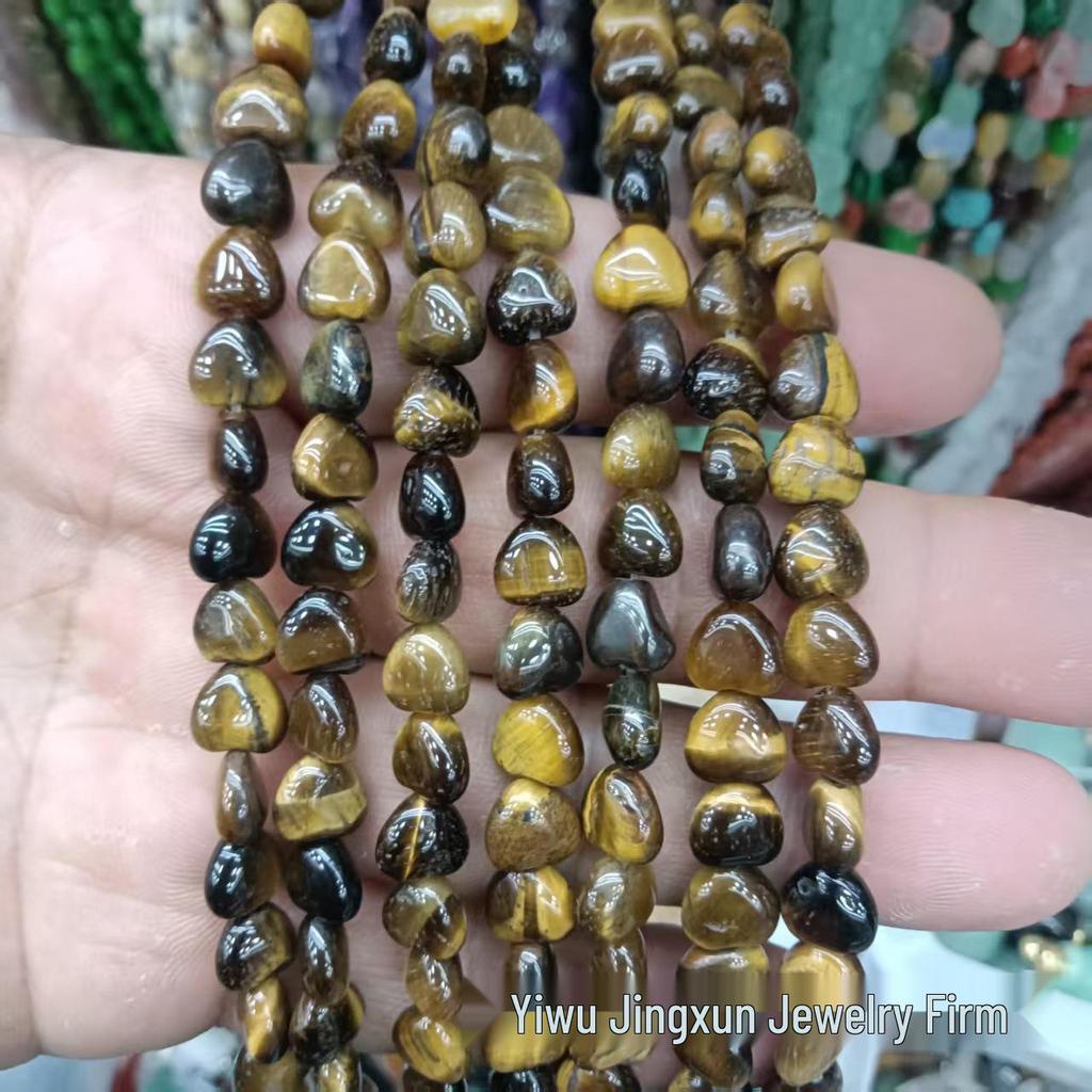 Heart-Shaped Crystal Agate Beads for DIY Jewelry and Clothing Accessories
