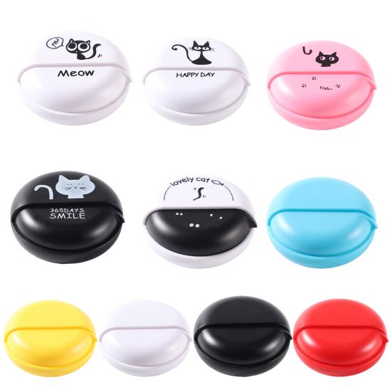 Úložná schránka na sluchátka Multifunkční mini kreslený drátěný kabel proti pádu Otočné pouzdro na přenášení Příslušenství ke sluchátkům