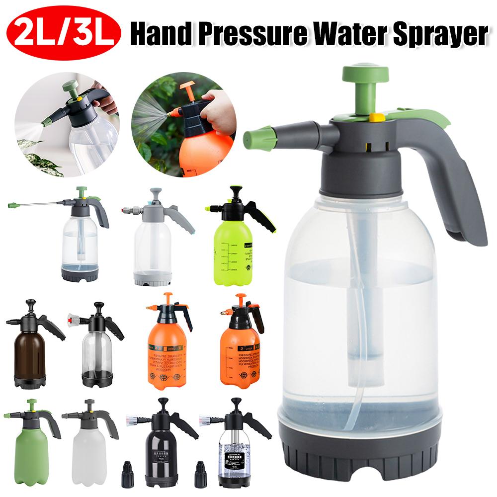 2/3L Hand Pressure Water Sprayer Car Wash Cleaning Disinfection Watering Can Manual Air Pump Garden Sprayer Plant Spray Bottle
