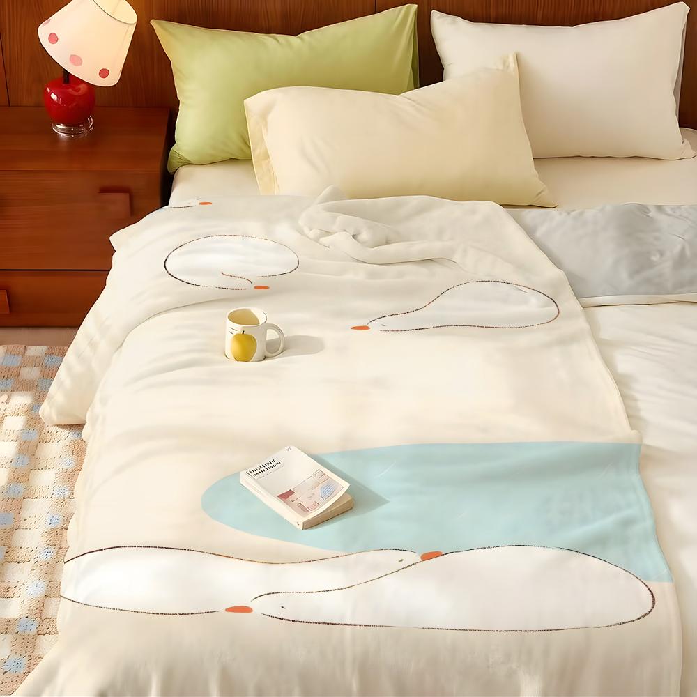 Artist K-kawa H-harari Throw Flannel Throw Blanket, Lightweight Cozy, Durable Washable Cute Cool