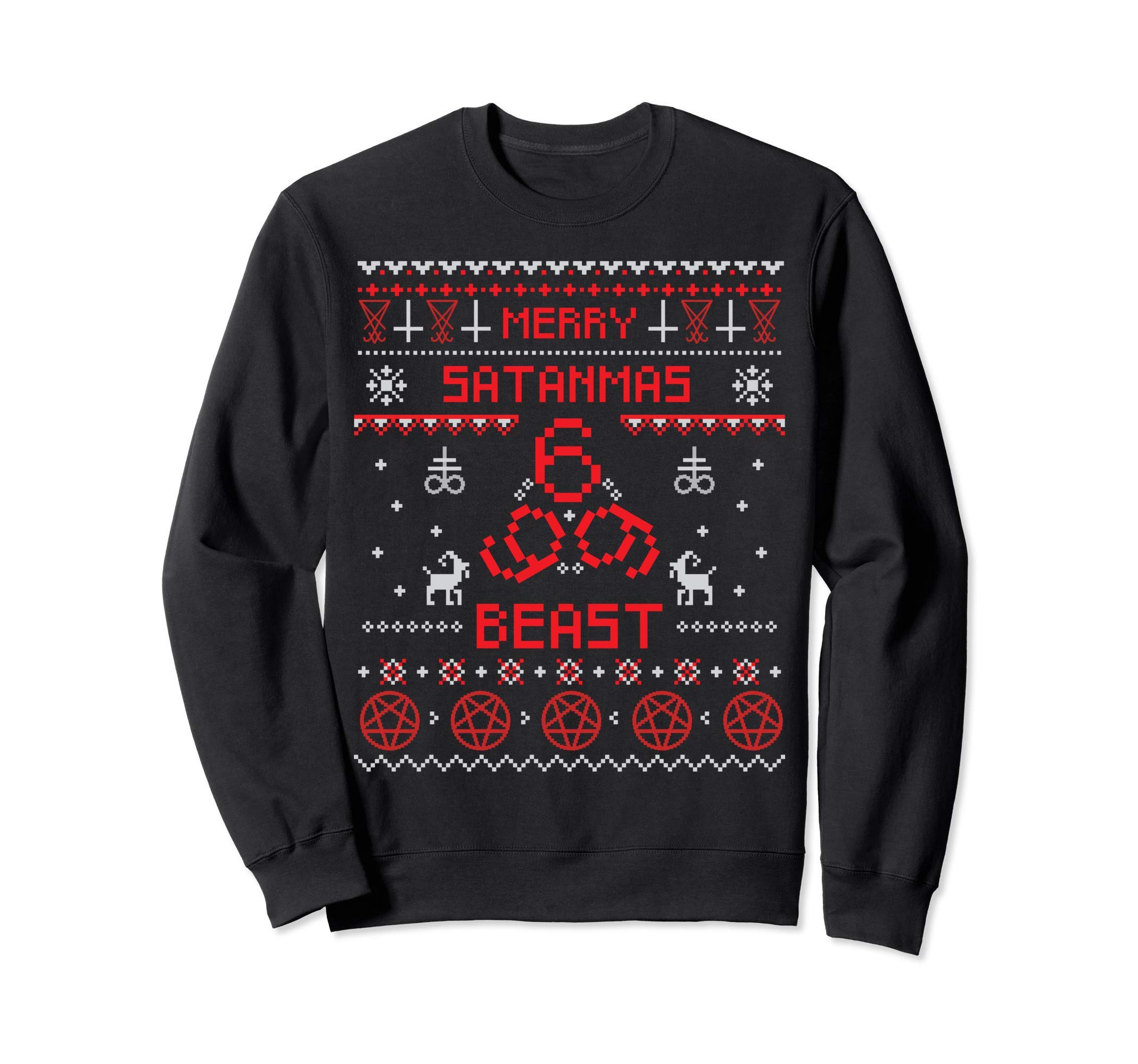 

Merry Satan Mas 666 Number of the Beast Upside-Down Cross Trainer