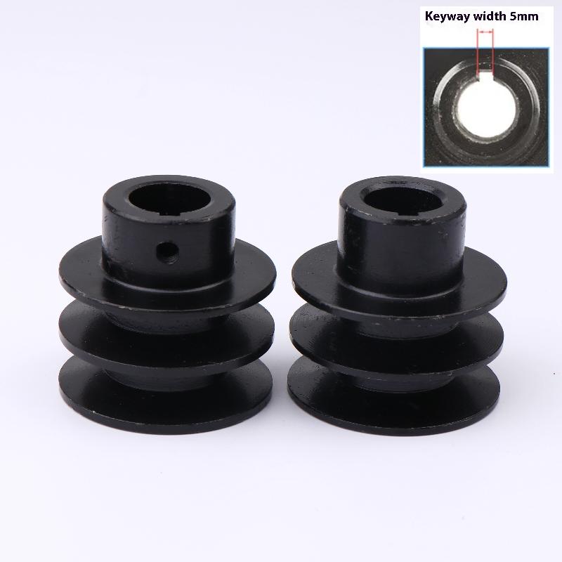 19/20Mm Double Groove Flat Key Shaft V Belt Pulley For 168F 170F Gasoline Engine Accessories