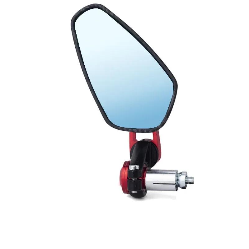 2024 New Motorcycle Rearview Mirror Carbon Fiber Pattern Handlebar Mirror Modified Inverted Rear Mirror Motorbike Accessories