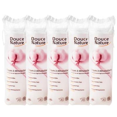 Doosnatur French Organic Cotton Puff (Organic Cotton Pad) Special 80 Sheets X5
