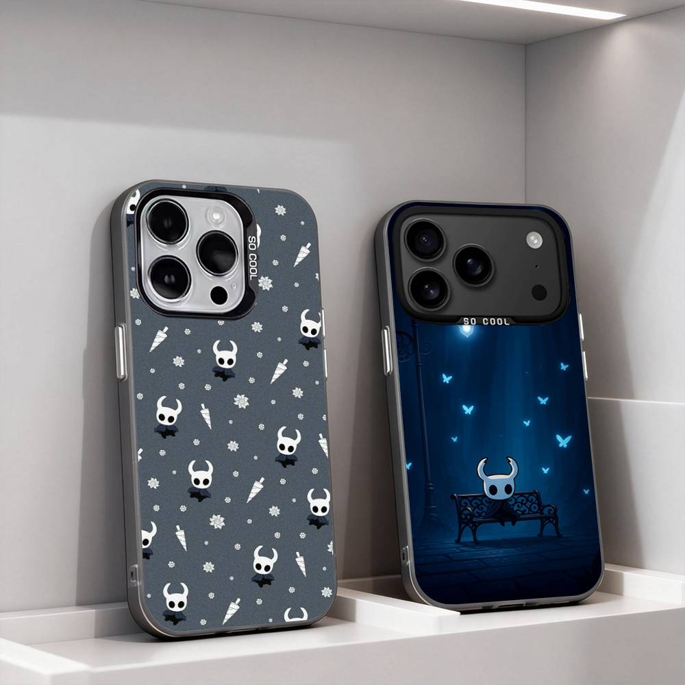 Game H-Hollow Knight Cute Phone Case For iPhone 17,16,15,14,13,12,11,Pro,XS,Max,Plus,Mini,SE4,E IMD Matte Black