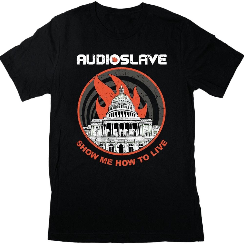 Редкая хлопковая мужская футболка унисекс группы Audioslave, все размеры 11D284 L
