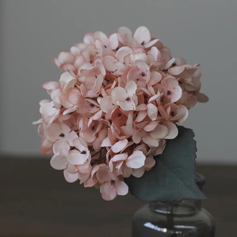 Artificial Hydrangea Silk Single Plastic Artificial Flower Shop Decoration Flower Arrangement Wedding Artificial Flower