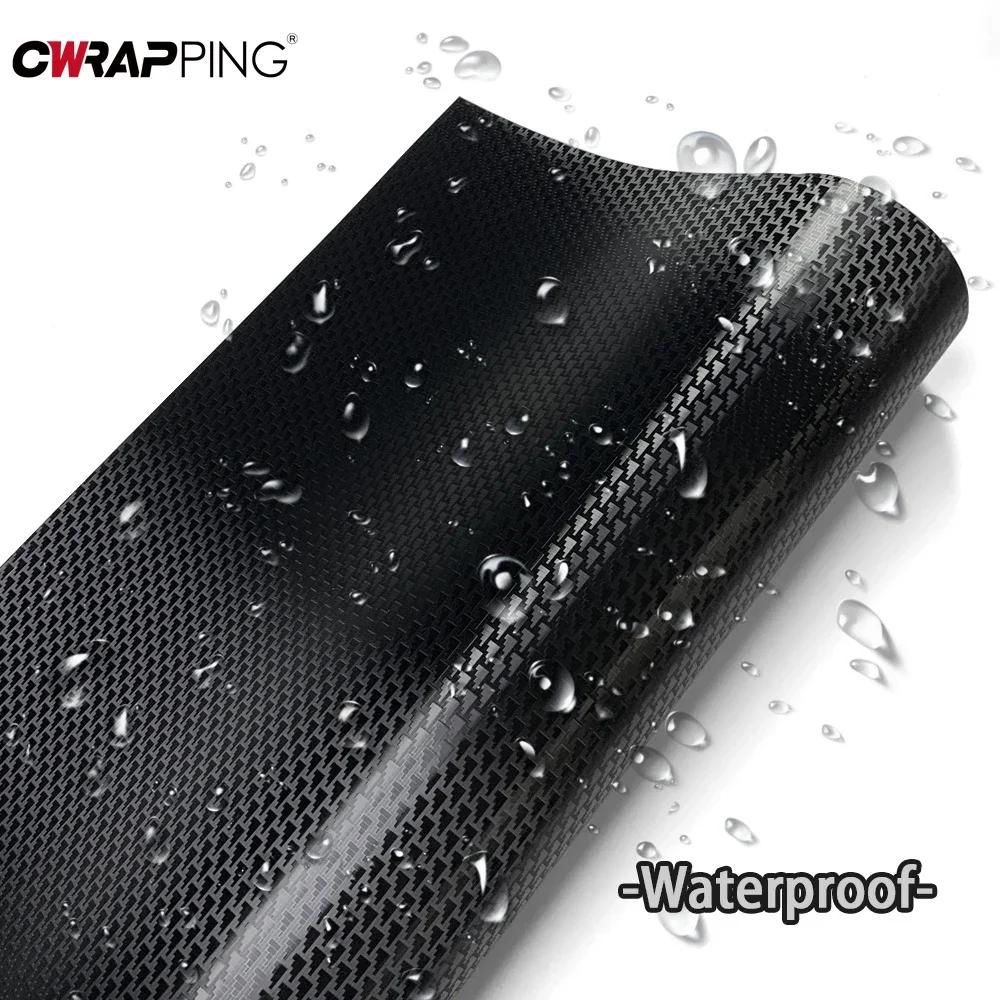 Car Sticker Black Aircraft Pattern Plated Carbon Fiber Films Auto Body Modification Wrap Vinyl Sticker for Car Accessories
