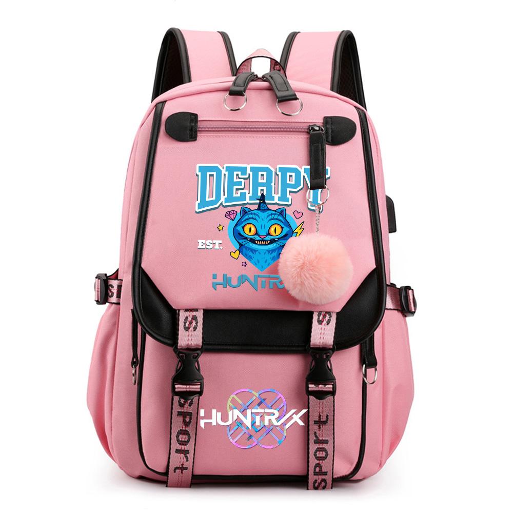 Anime K-Pop Demon Hunters Printed Backpack Schoolbag for Teenager Student Girl Boy Bookbag Large Capacity Waterproof Travel Bag Gift Rucksak